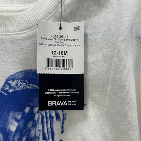 Bravado Tupac Toddler Long Sleeve Tee size 12-18 months NWT - Picture 5 of 8